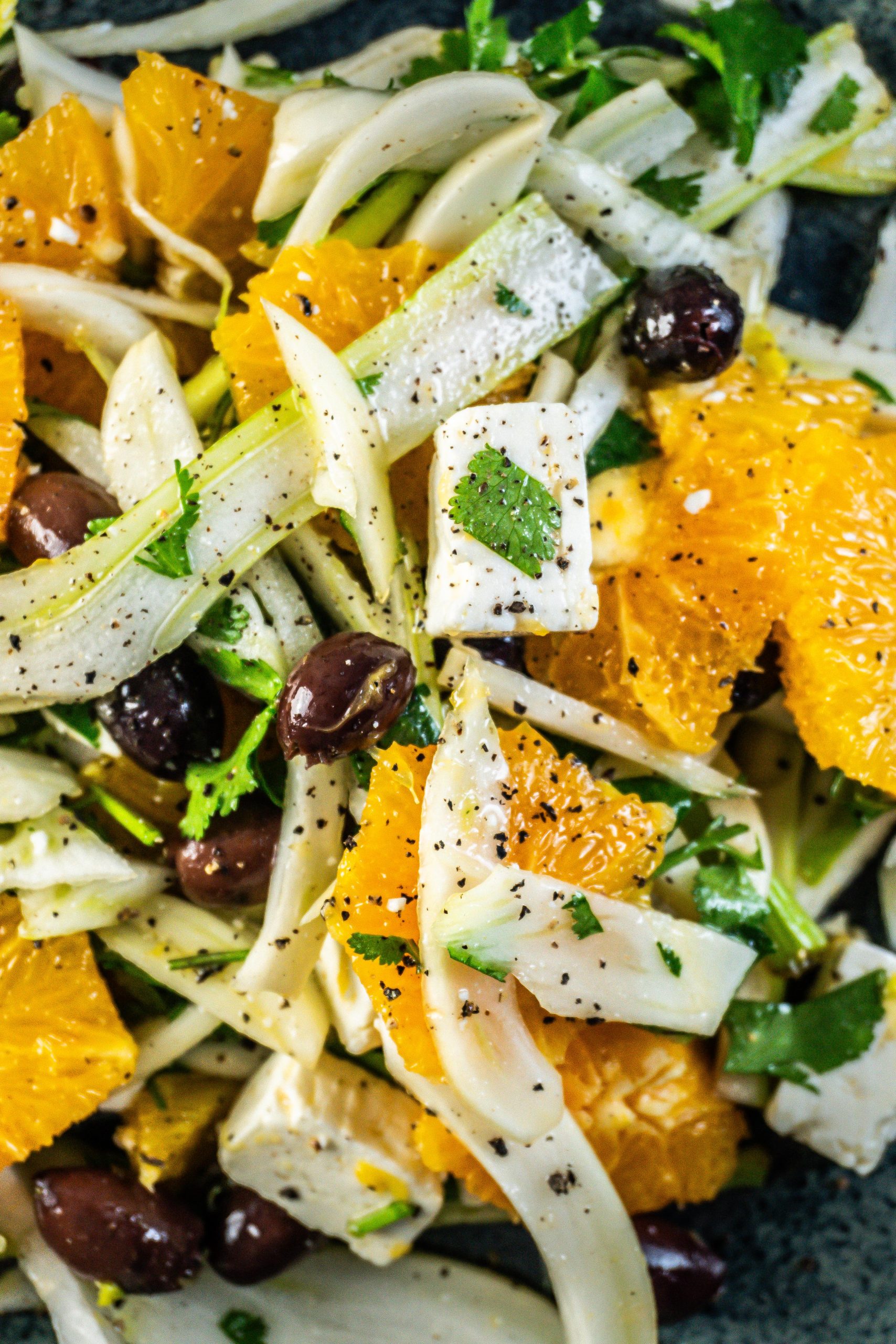 Mediterranean Fennel and Orange Salad with the oranges and fennel on display