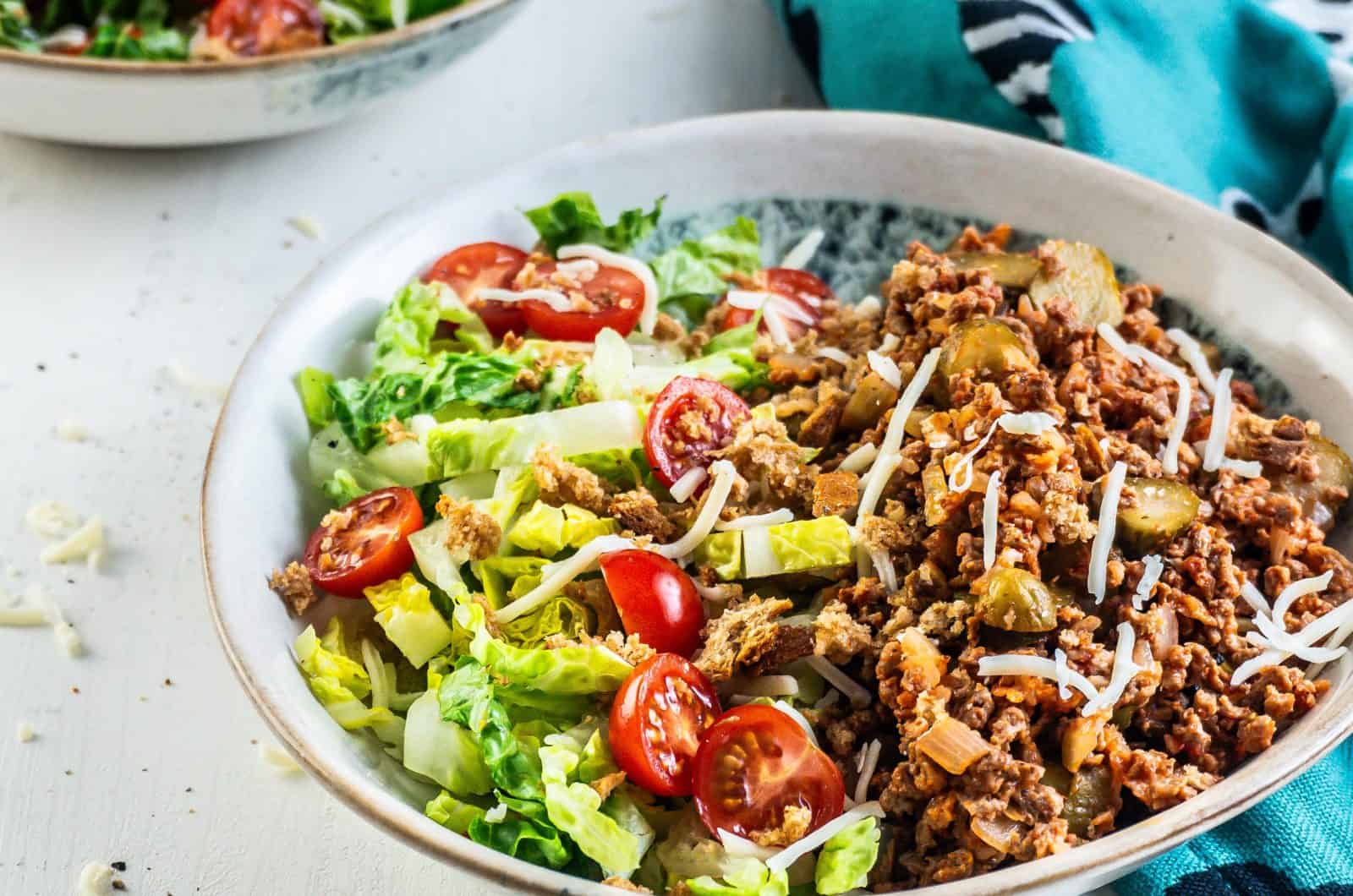 Cheeseburger Chili Bowl